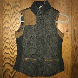 Zara Hunter Green Quilted Vest